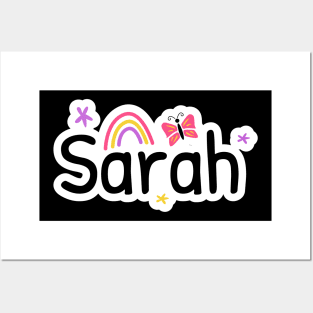 Sarah name cute design Posters and Art